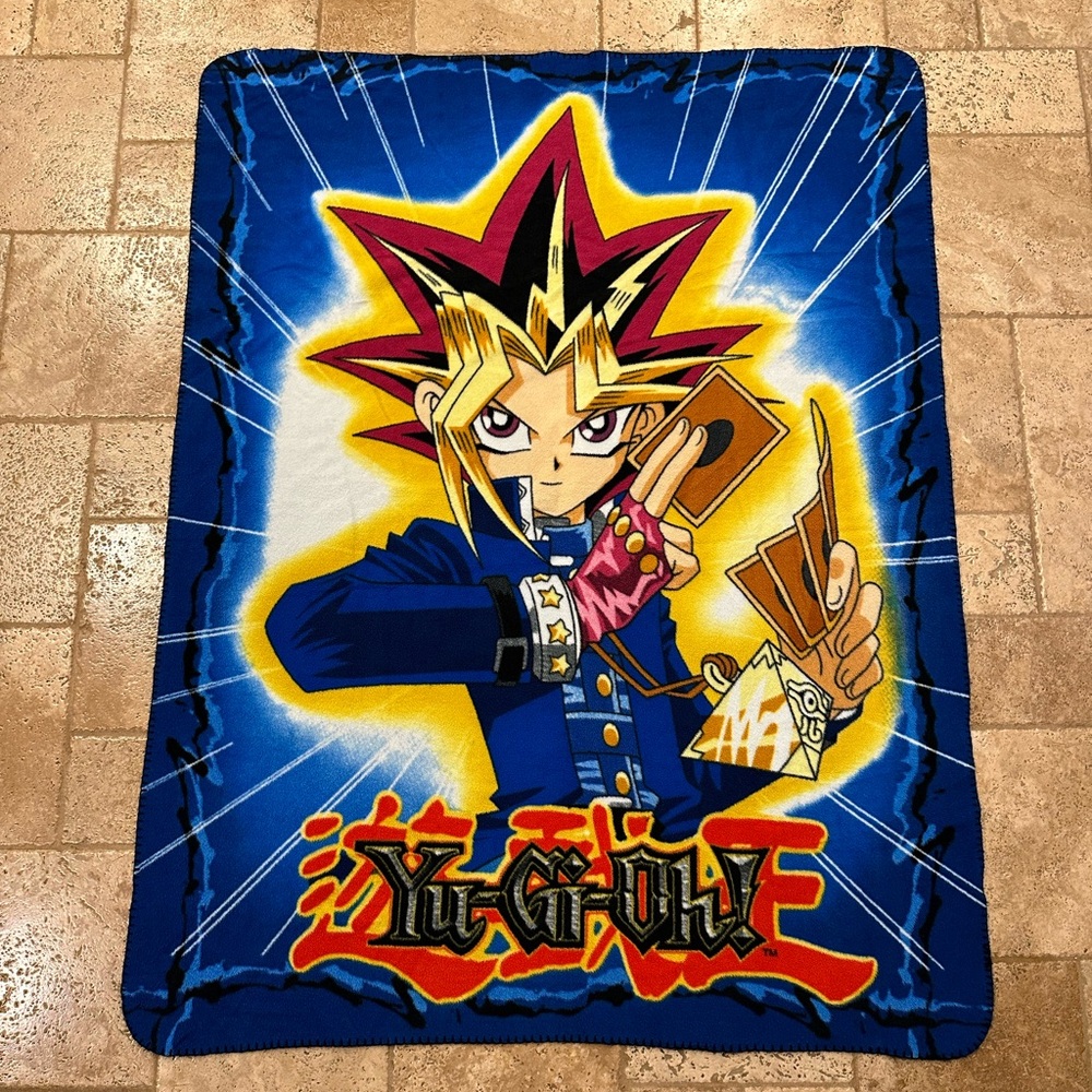 Vintage Yu Gi Oh! Yugioh 1996 Throw Blanket Fleece